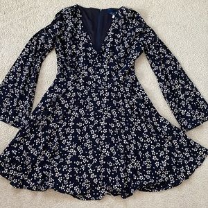 Floral Blue Rain Dress